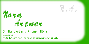 nora artner business card